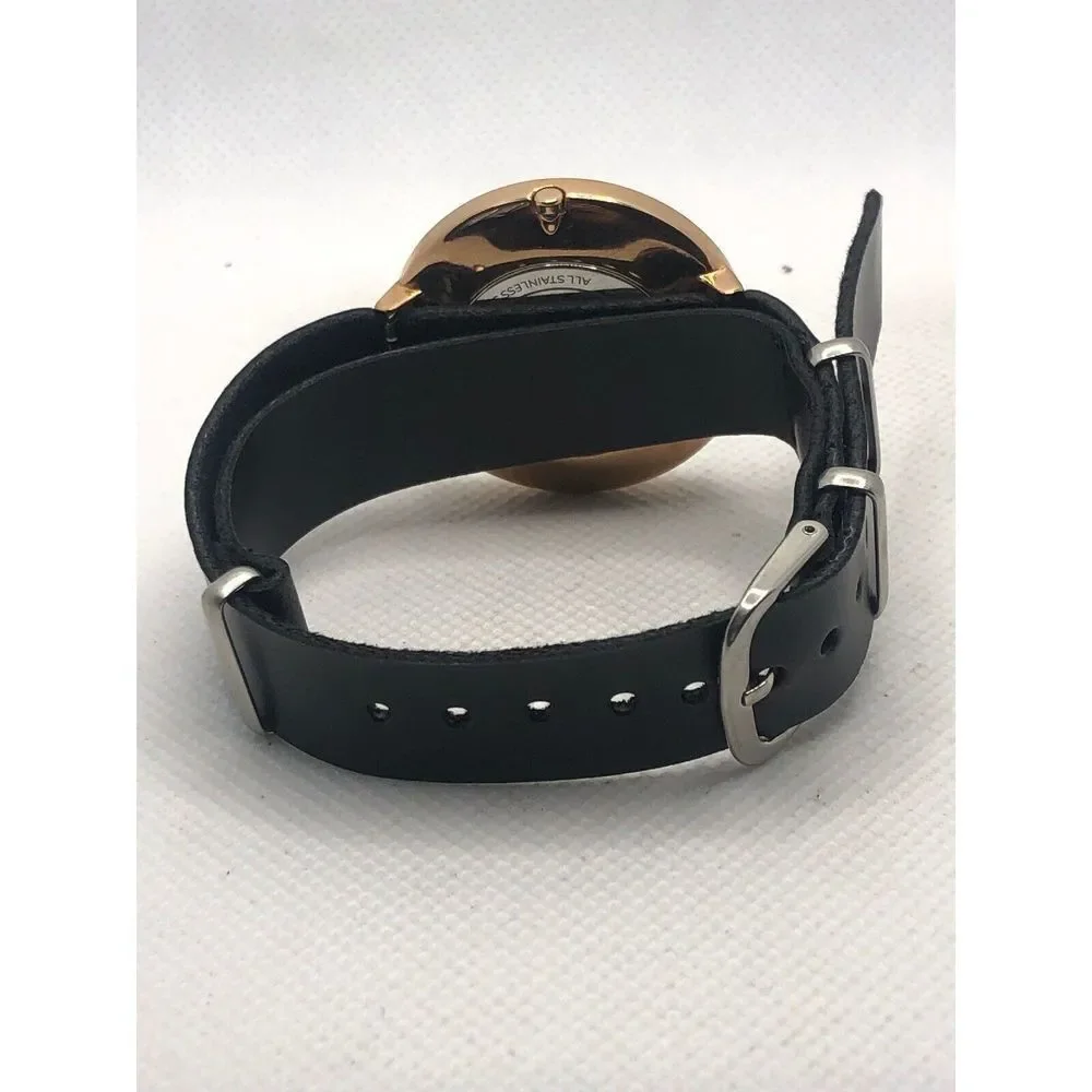 Skagen SKW2688 Women's Black Leather Analog White Dial Quartz Wrist Watch KS426